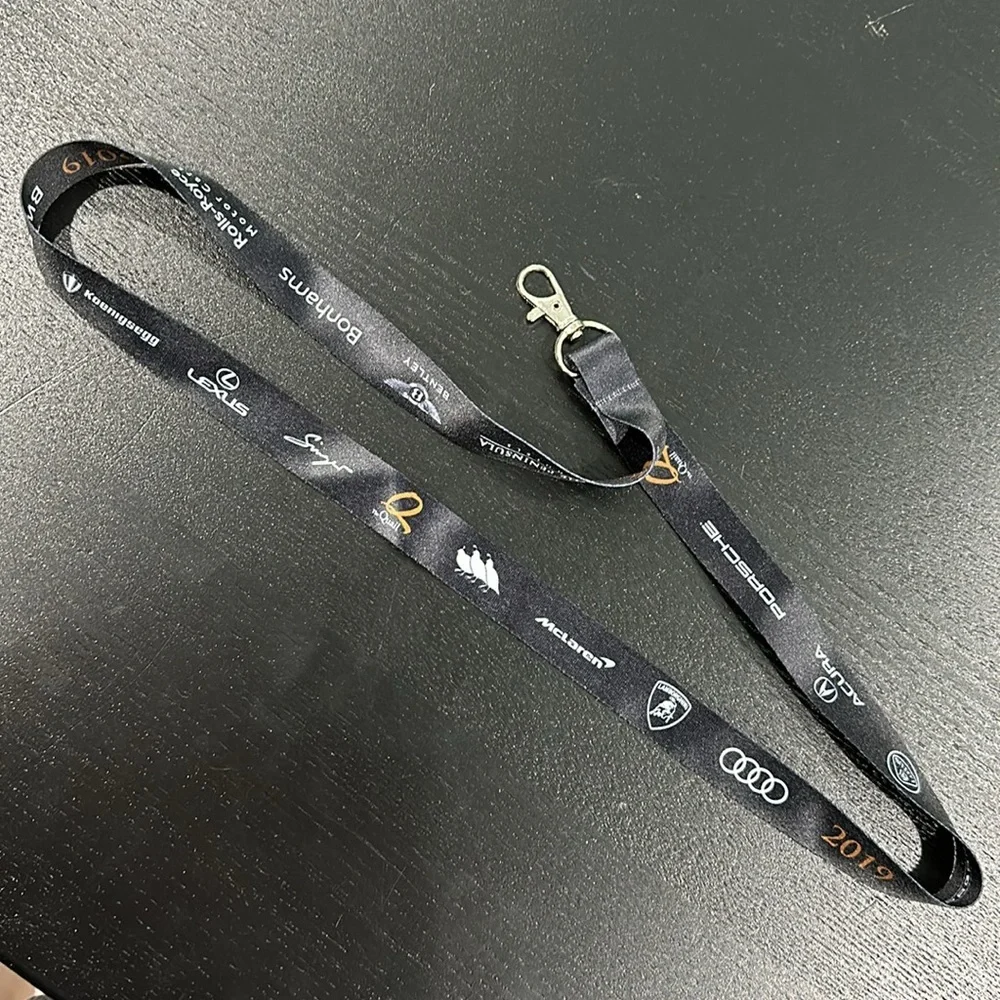 Quail Motorsports Car Show Lanyard with Sponsoring Brand Logos